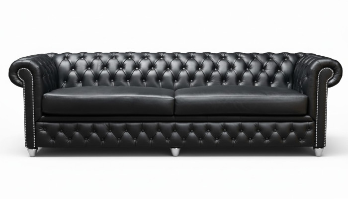 Chesterfield de 3 plazas XXL, conjunto de sofás acolchados. Big Couchen 2016-22.