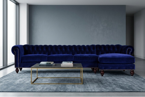 400 cm Bix XXL Sofá tapizado juego de asientos Textil Cuero Chesterfield Sofá 2016060