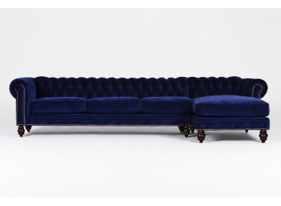 400 cm Bix XXL Sofá tapizado juego de asientos Textil Cuero Chesterfield Sofá 2016060