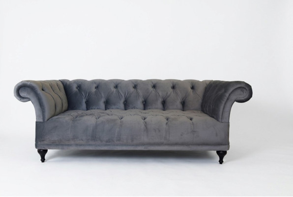 Sofá Chesterfield Tapizado Diseñador Sofás Sofá Conjunto Tela Textil Telas 1
