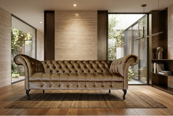 Sofá Chesterfield Tapizado Diseñador Sofás Conjunto de Sofás de Tela Textil 2