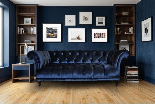Sofá Chesterfield Tapizado Diseñador Sofás Conjunto de Sofás Tela Tela 10