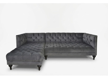 Sofá de tela tapizado sofá muebles de diseñador sofá de tela gris.