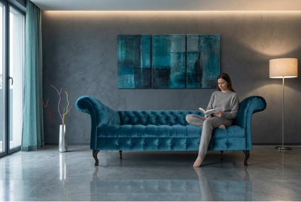 Sofá Chesterfield tapizado Sofás de diseñador Sofá conjunto Textil Tejido Textil 17