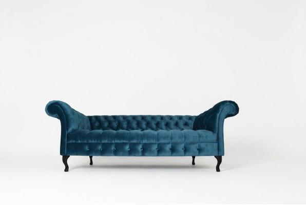 Sofá Chesterfield Tapizado Sofás de Diseño Conjunto de Sofás de Tela Tela 18