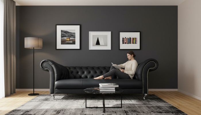 Chesterfield Sofá Tapizado Diseñador Sofás Sofá de Tela Conjunto Textil Tela 23