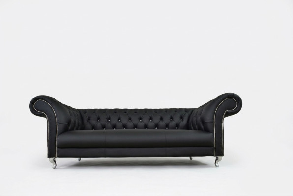 Chesterfield Sofá Tapizado Diseñador Sofás Sofá de Tela Conjunto Textil Tela 23