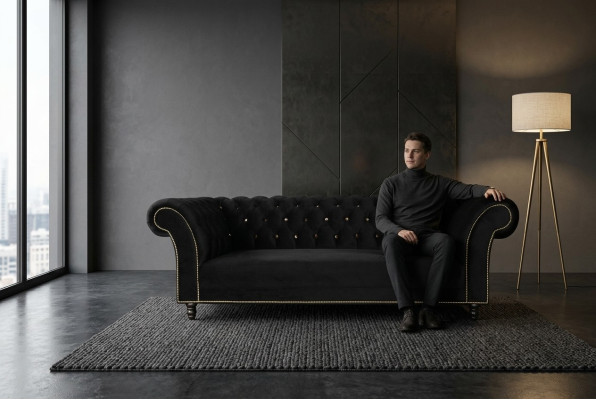 Sofá Chesterfield tapizado Sofás de diseñador Sofá Conjunto de textiles de sofá Textil 30