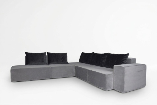 Sofá de diseñador Sofá de esquina Sofá de tela Sofá de sistema Tela Terciopelo Sofá de esquina Sofá SL Sofa 2