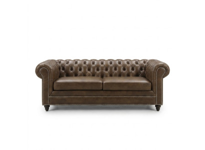 Sofá Chesterfield de 3 plazas, diseño acolchado, conjunto de sofás SL Sofá 8 nuevo.