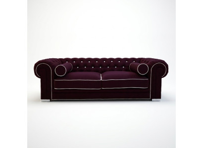 Sofá Chesterfield de 3 plazas. Diseño acolchado de sofás Chesterfield. Conjunto de sofás SL Sofa 20.