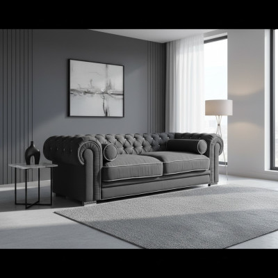 Sofá Chesterfield de 3 plazas. Diseño de tapicería. Sofás de salón. Conjunto de sofás SL Sofa 22.