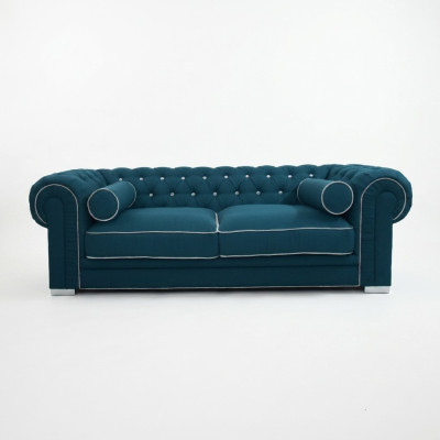 Sofá Chesterfield de 3 plazas Tapizado Diseñador Sofás Juego de Sofás SL Sofa