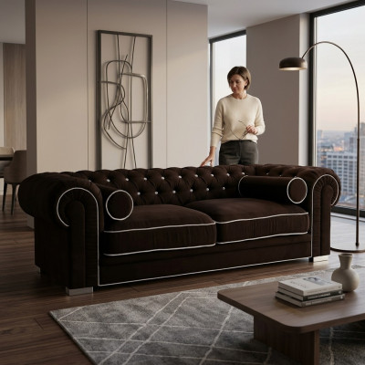 Sofá Chesterfield de 3 plazas, diseño de tapizado de sofá de diseñador Sofás Suite SL Sofa 26