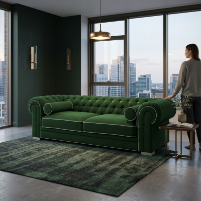 Chesterfield sofá 3 PLAZAS Tapizado Sofás de diseño Juegos de sofás SL Sofá 31