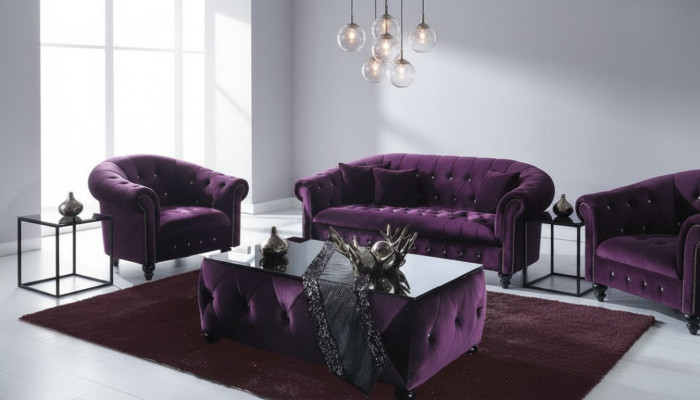 Sofá Chesterfield de 3 plazas Tapizado Sofá de diseñador Sofás Suite de 36 sofás.