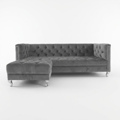 Sofá Chesterfield de 3 plazas con tapicería de diseñador Sofás Conjunto SLIII Sofá №6