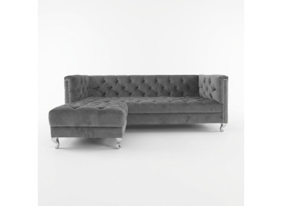 Sofá Chesterfield de 3 plazas con tapicería de diseñador Sofás Conjunto SLIII Sofá №6