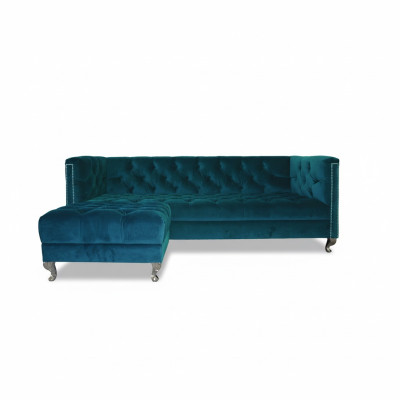 Sofá Chesterfield, diseñador de tapicería de sofás de salón, conjunto de sofás SLIII, Sofá Nº9.