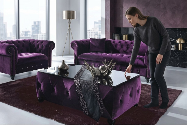 Sofá Chesterfield Tapizado Diseñador Sofás Conjunto de Sofás Sofá SLIII №11