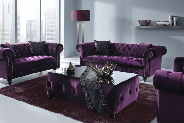Sofá Chesterfield Tapizado Diseñador Sofás Conjunto de Sofás Sofá SLIII №11