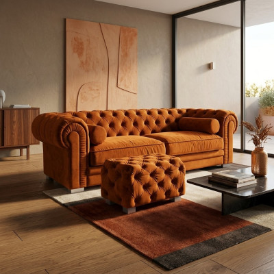 Chesterfield Sofa Sofás tapizados de diseñador Sofás de salón Juego de sofás Sofá SLIII Sofá №41