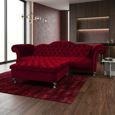 Sofá Chesterfield tapizado, sofás de diseño, conjunto de sofás, sofá SLIII, sofá número 46.