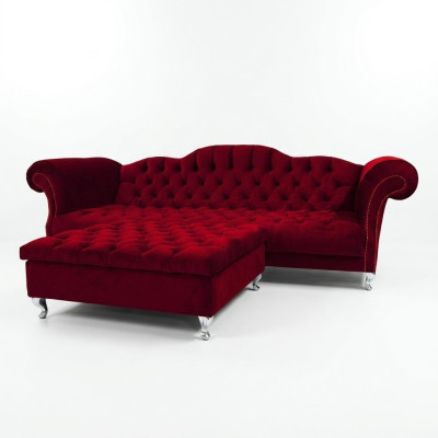 Sofá Chesterfield tapizado, sofás de diseño, conjunto de sofás, sofá SLIII, sofá número 46.