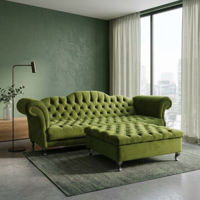 Sofá Chesterfield Tapizado Diseñador Sofá Sofás Conjunto Sofá SLIII Sofá №57