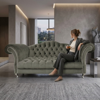 Sofá Chesterfield Tapizado Diseñador Sofás Sofá Conjunto de Sofás Sofá SLIII Sofá №76