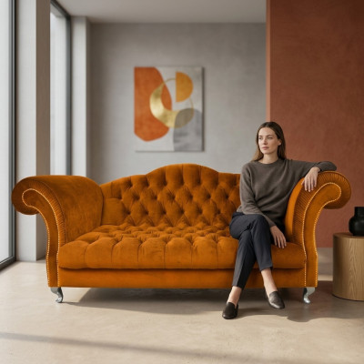 Sofá Chesterfield Tapizado Sofás Diseñador Sofás Conjunto Sofá SLIII Sofá №77