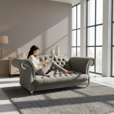 Sofá Chesterfield tapizado diseñador sofás conjunto de sofás sofá SLIII Sofá №80