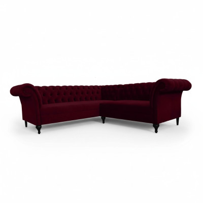 Sofá esquinero Chesterfield, sofá de diseño, sofá de terciopelo, sofá de cuero SLIII Sofá №82.