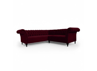Sofá esquinero Chesterfield, sofá de diseño, sofá de terciopelo, sofá de cuero SLIII Sofá №82.