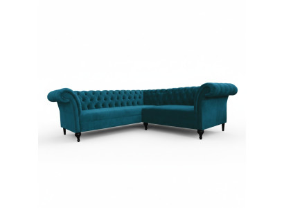 Sofá esquinero Chesterfield Sofá esquinero Sofá de diseño Sofá de terciopelo Sofá de cuero