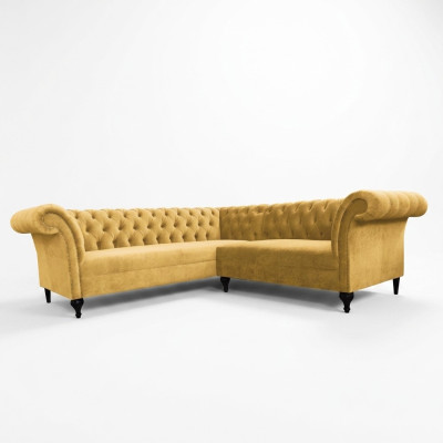 Chesterfield sofá esquinero sofá de diseñador sofá de esquina sofá de cuero de terciopelo