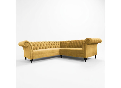Chesterfield sofá esquinero sofá de diseñador sofá de esquina sofá de cuero de terciopelo