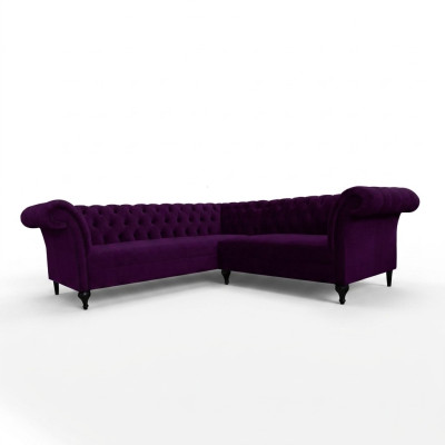 Chesterfield sofá esquinero sofá rincón sofá diseñador sofá de cuero de terciopelo.