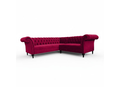 Sofá Chesterfield moderno Sofá de esquina Sofá de diseñador Sofá de terciopelo Sofá de cuero