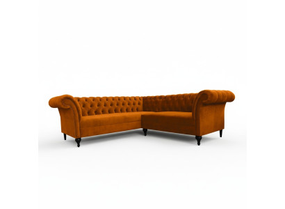Sofá esquinero Chesterfield Sofá de esquina diseñador Sofá de cuero de terciopelo