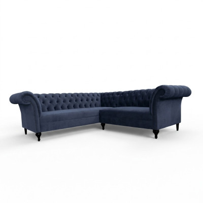 Sofá esquinero Chesterfield sofá de diseño sofá de terciopelo de cuero SLIII sofá n.º 98