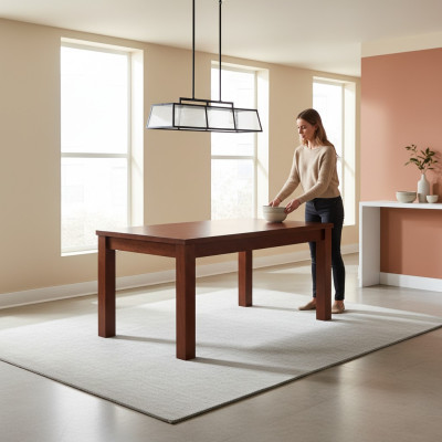 Mesa mesa de comedor mesa de madera XXL mesa de conferencias extensible 90X140 140X210cm