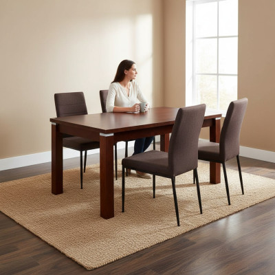 Mesa Mesa de comedor Mesa de madera XXL Mesa de conferencia Extensible 80X140cm 140X180cm