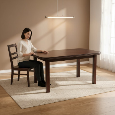 Mesa mesa de comedor mesa de madera XXL Mesa de conferencias 90x160cm Extensible 160x200cm