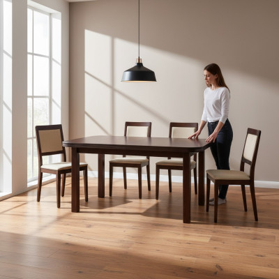 Mesa Mesa de comedor Mesa de madera XXL Mesa de conferencia extensible 90x160cm 160x240cm