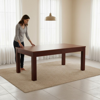 Mesa Mesa de comedor Mesa de madera XXL Mesa de conferencia extensible de 90x150cm a 150x390cm