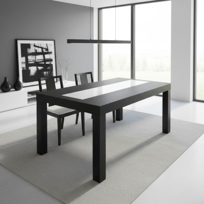 Mesa Mesa de comedor Mesa de madera XXL Mesa de conferencias S27 Radio 150+50 CM