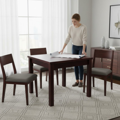 Mesa Mesa de comedor Mesa de madera XXL Mesa de conferencias 90x90cm Extensible 90x240 cm