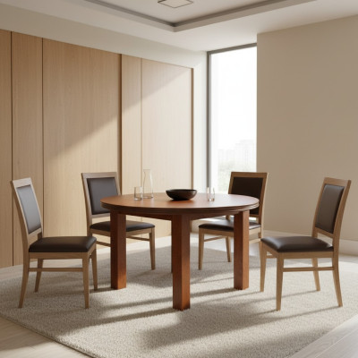 Mesa Mesa de comedor Mesa de madera XXL Mesa de conferencias S33Radius100+40
