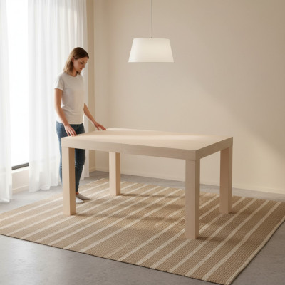Mesa Mesa de comedor Mesa de madera XXL Mesa de conferencia 80 x 140cm Extensible 140x180 cm